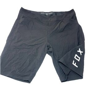 Fox Racing Ranger Long Shorts Men's Black Side Belted Ripstop Size 40 Unlined